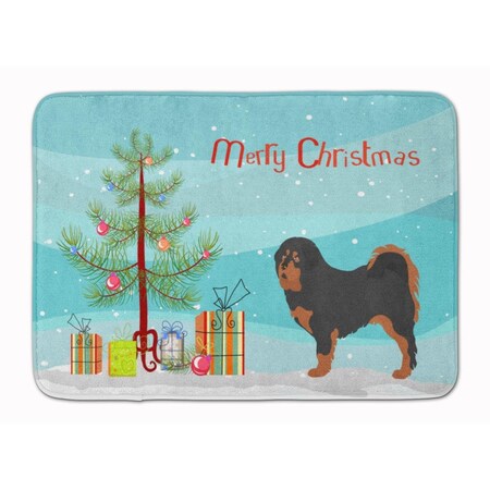 Carolines Treasures Tibetan Mastiff Christmas Machine Washable Memory Foam Mat BB8488RUG